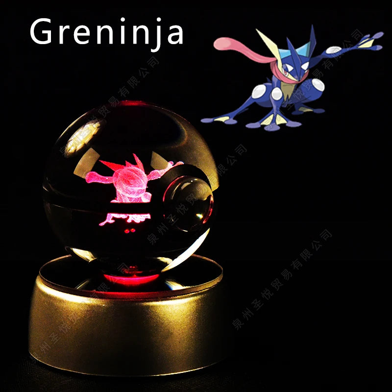 Boule de cristal 3D veilleuse — lampe en verre, statue, cadeau d'anniversaire pour enfants