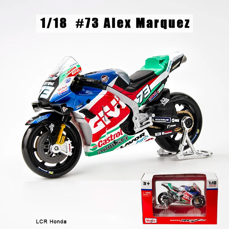 Maisto 1:18 2024 Equipo Ducati Lenovo # 1 Bagnaia Piloto Campeón Moto GP Carrera Aleación Fundida Modelo de Motocicleta Colección Regalo Juguete