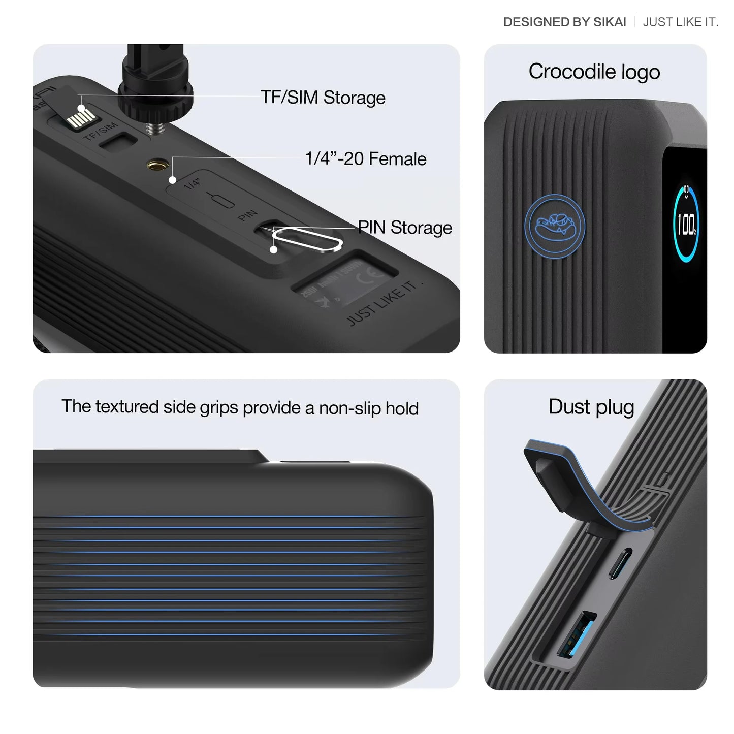 Étui de chargeur portable en silicone SIKAI pour Anker zolo 2in1165W PowerBank, housse antichoc