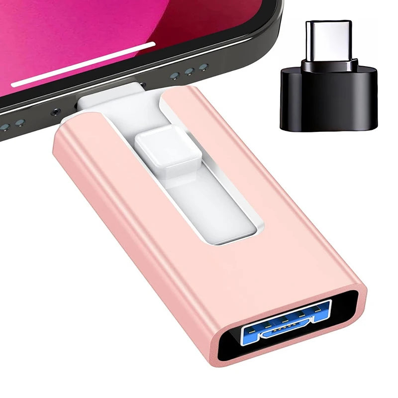 4 In1 OTG Micro USB 3.0 clé USB double usage Android TYPE-C clé Mobile Micro USB clé USB clé USB gratuite pour iPhone
