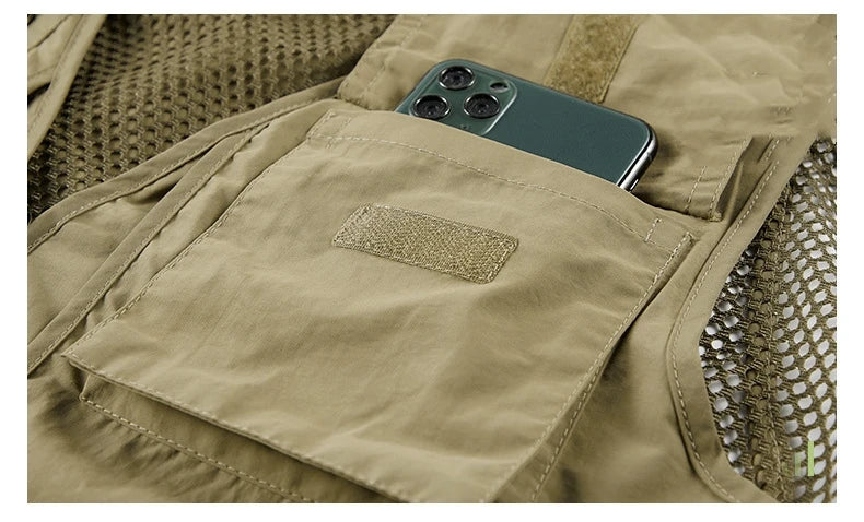 FGKKS – gilet multi-poches pour hommes, nouveau gilet de pêche respirant pour l'extérieur, design de qualité, veste de loisirs de haute technologie pour hommes