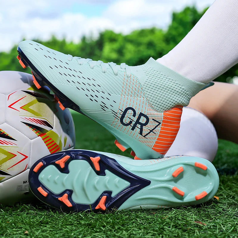 Chaussures de Football FG Unisexe Viscose Montantes — Crampons Longs Antidérapants, Professionnel EU 31–49