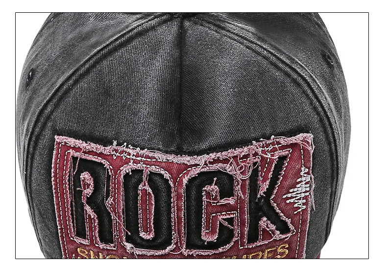 Casquette en denim shabby avec lettres lavées — hommes, femmes, chapeau de soleil, version coréenne, mode printemps/automne