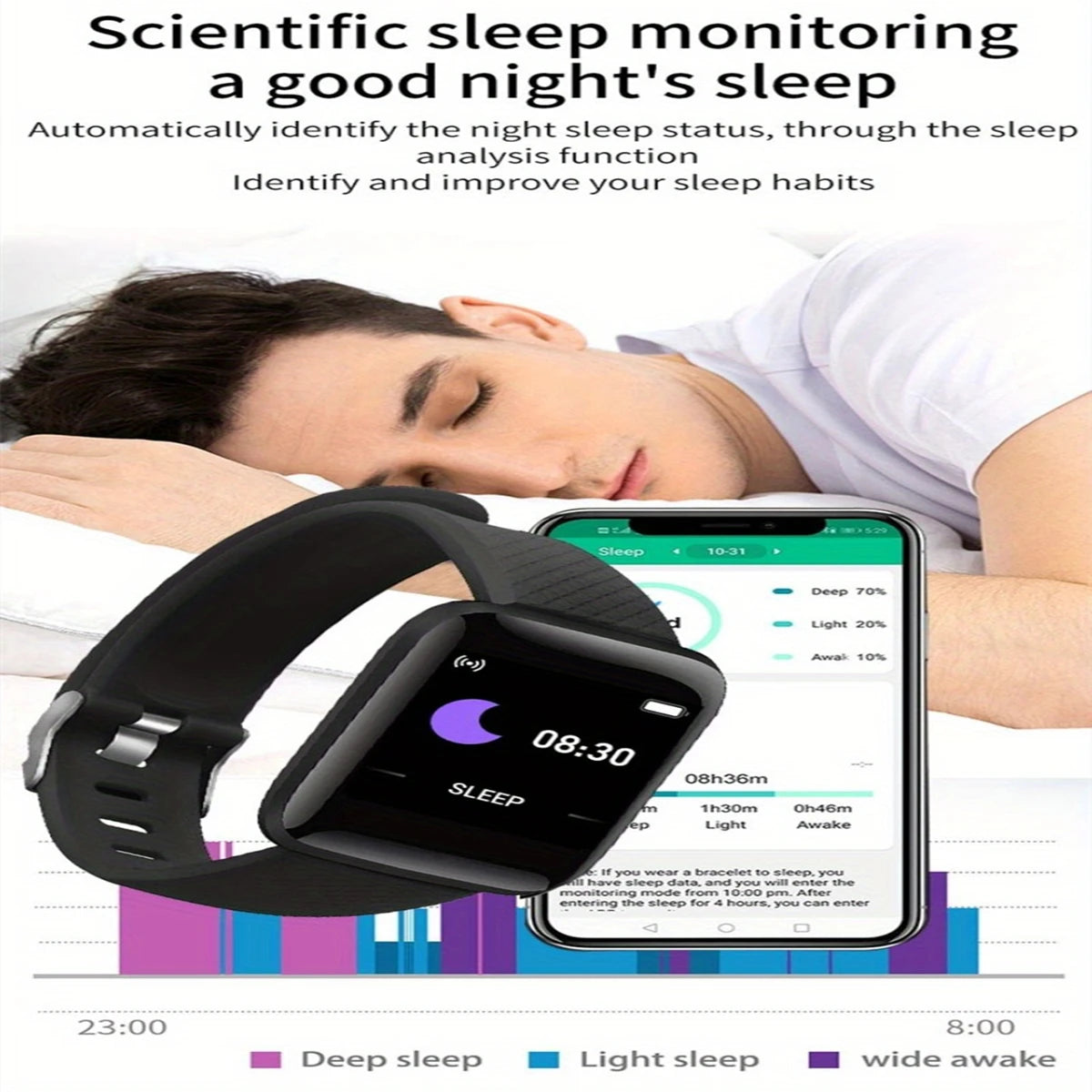 Montre Connectée Sport USB Fitness — Multi-Fonction Android Homme Femme