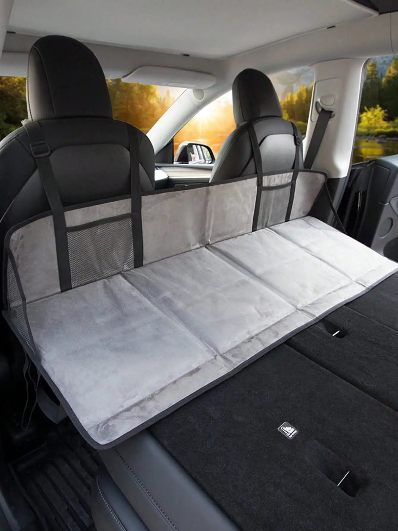 1 extension de lit de voiture – Idéal pour le camping, les voyages sur route et les voyages de nuit, matelas d'extension pliant.