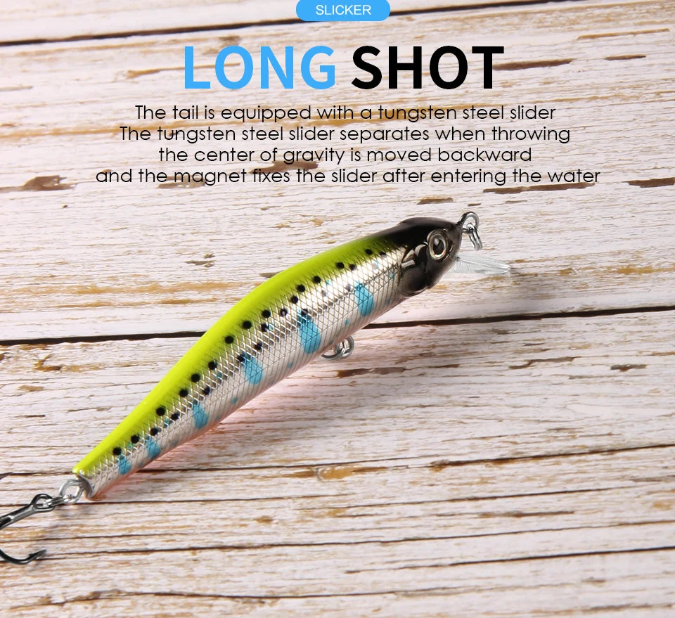 BEARKING 80mm 8.5g qualité professionnelle aimant poids leurres de pêche vairon manivelle modèle chaud appâts artificiels attirail