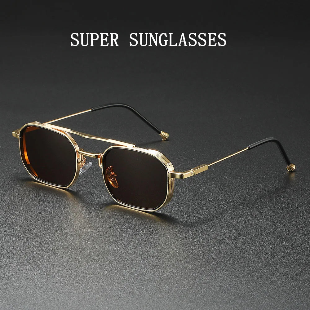 Lunettes de soleil carrées femmes vintage Steampunk — hommes, mode, 2025