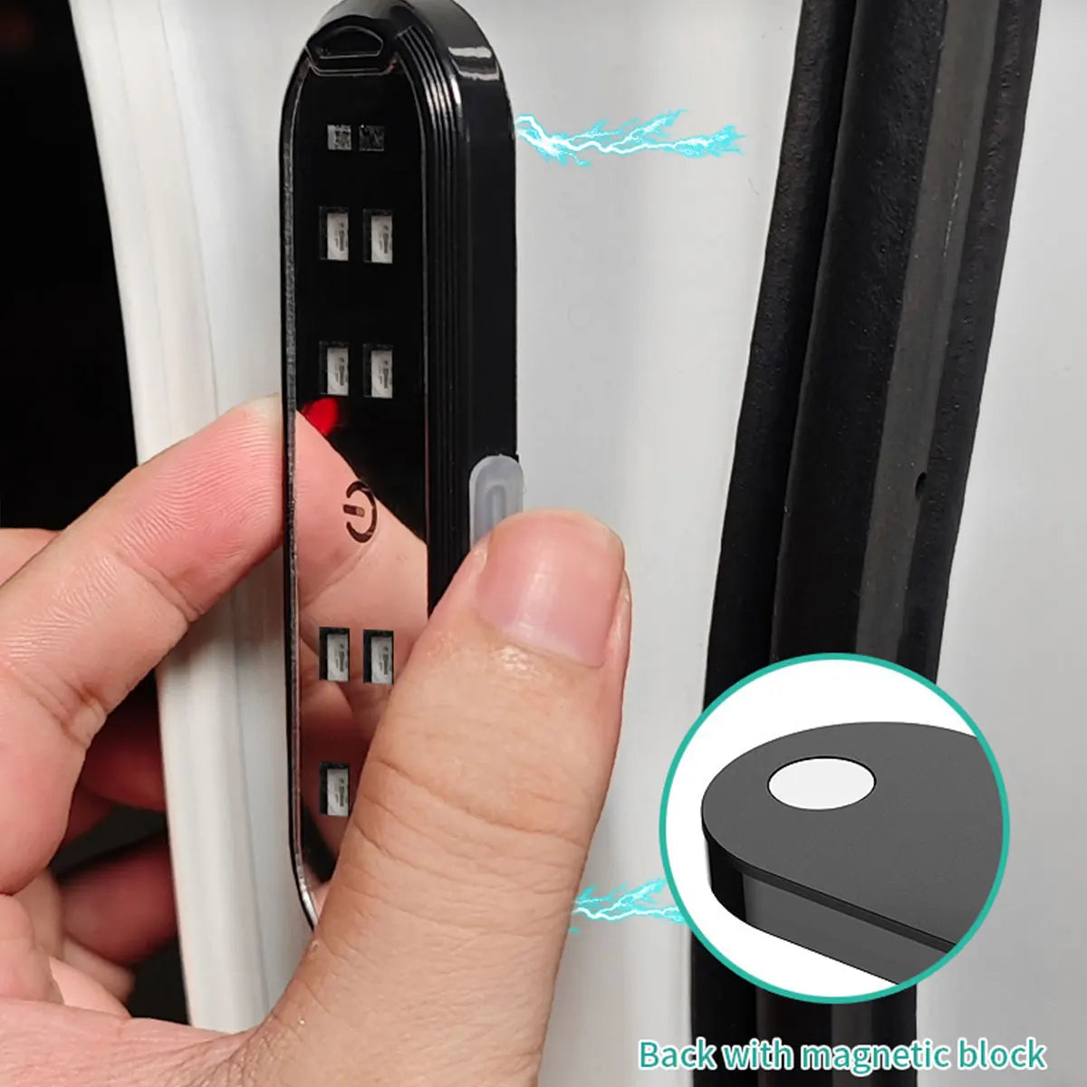 Feux LED Porte Voiture RGB Sans Fil USB — Avertissement Bienvenue Projecteur Magnétique