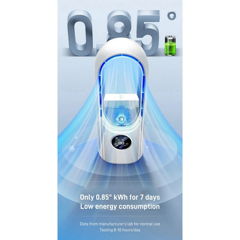 Refroidisseur d'air USB portable sans feuilles, ventilateur électrique, 6 vitesses, minuterie silencieuse, climatiseur, ventilateur de refroidissement, humidificateur, ventilateur de conditionnement