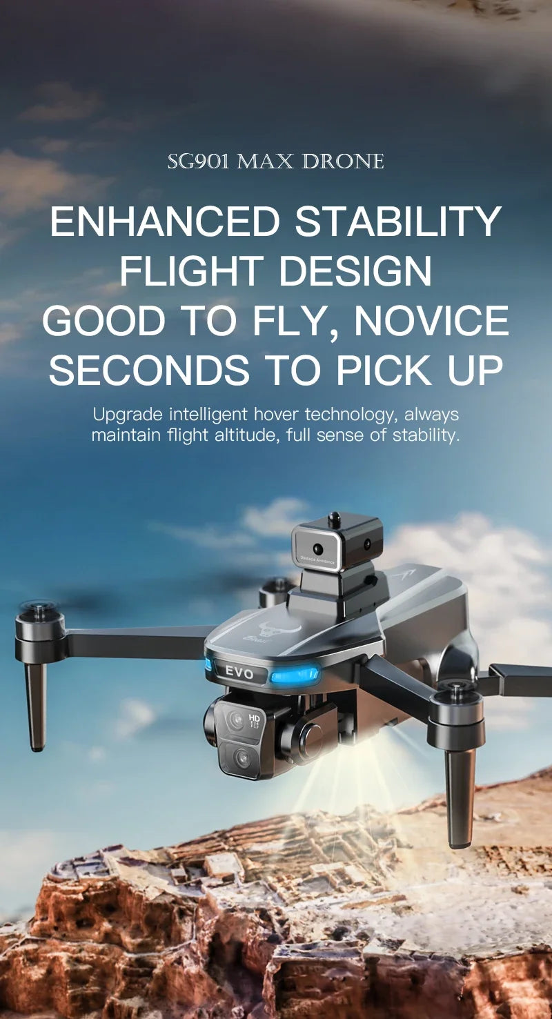Drone GPS 8K professionnel — évitement d'obstacles, télécommande grand écran, pliable, moteur brushless