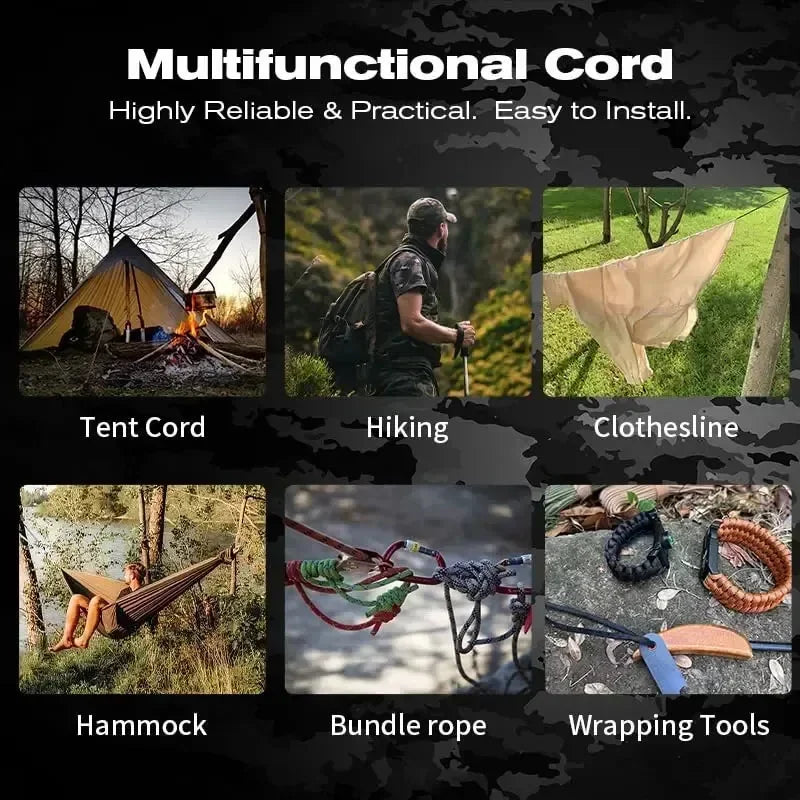 Corde paracorde 5/15/30m, 7 brins, 4mm, militaire tactique 550, cordon de Parachute, accessoires de Camping, ligne de Bracelet de survie en plein air, bricolage