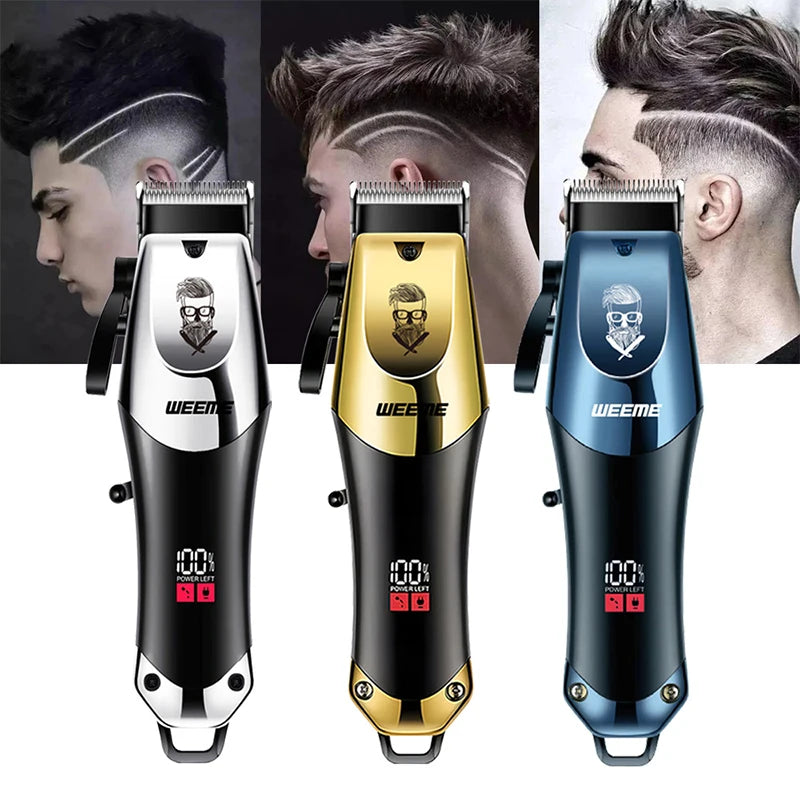 Tondeuse à cheveux électrique vintage pour homme — tondeuse barbe rechargeable, kit nez, cadeau