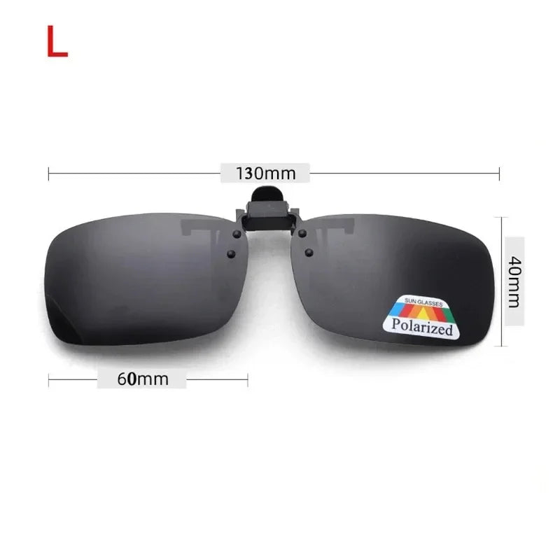 Lunettes de soleil polarisées à lentilles grises, 4 couleurs, Clip rabattable UV 380, pour la conduite, la pêche, la Vision nocturne
