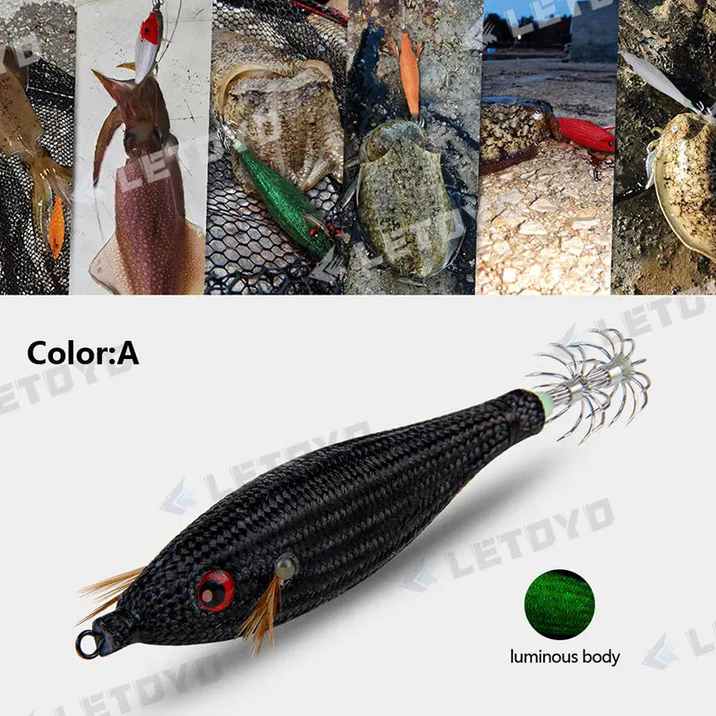 Accessoires de pêche 78Mm 10G, gabarit de calmar flottant, leurre de pêche au gabarits, crochet de calmar artificiel en plastique pour outils de pêche en bateau de mer