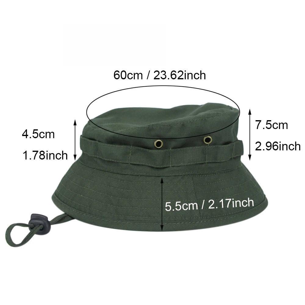 Chapeau Boonie Camouflage Pliable — Pêche, Chasse, Randonnée & Plage