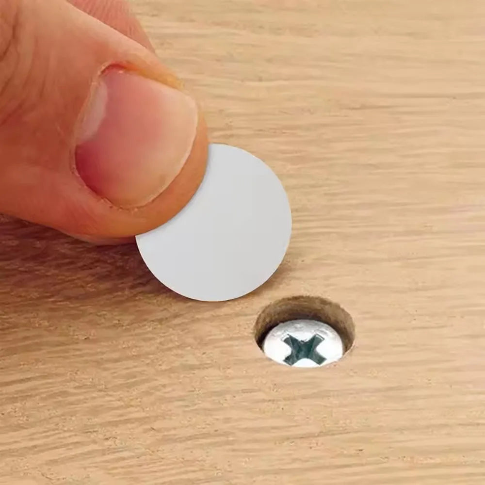 Tapas de tornillo autoadhesivas para muebles de madera, pegatinas para agujeros, manualidades de madera, escritorio y armario, adorno de pegatina MELArt, 54 unidades por juego
