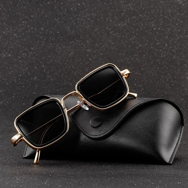 Lunettes de soleil Steampunk vintage pour hommes 2025 — rétro, métal, carré, femmes