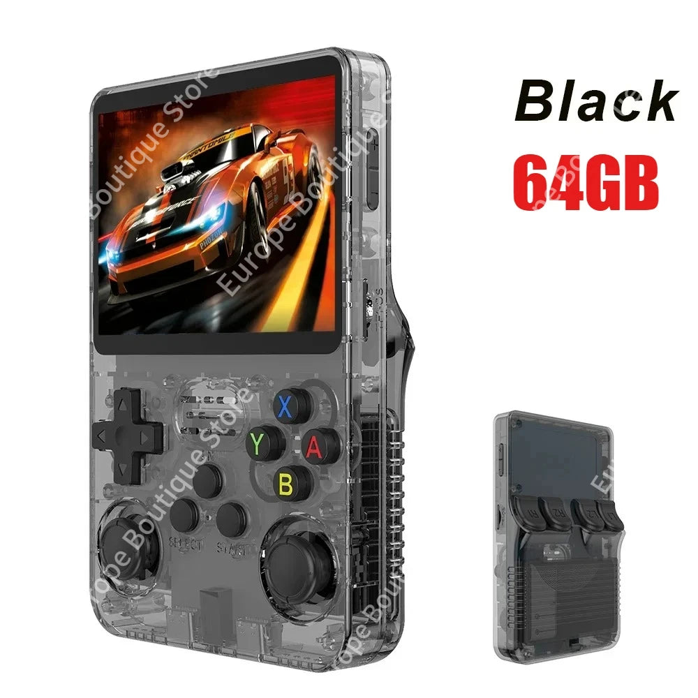 R36S Portable Game Console, 20000+ Games, 64/128GB, Retro Game Emulators, 3.5-inch IPS Screen, Support, Wholesale