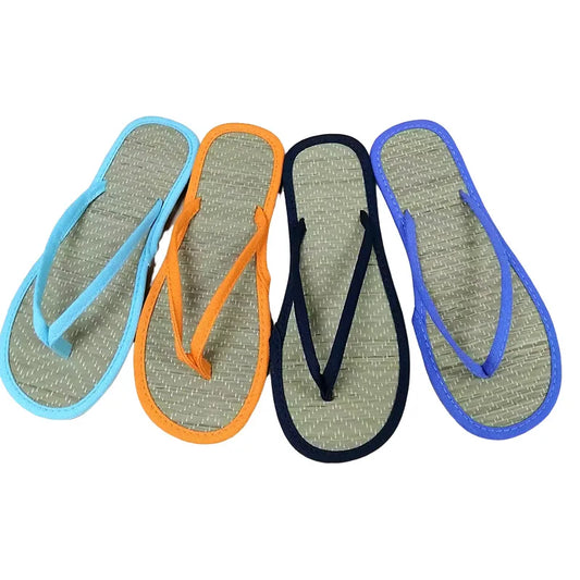 Retro Summer Slippers for Women, Casual Flip-Flops, Flat Beach Sandals, Open Parker Shoes