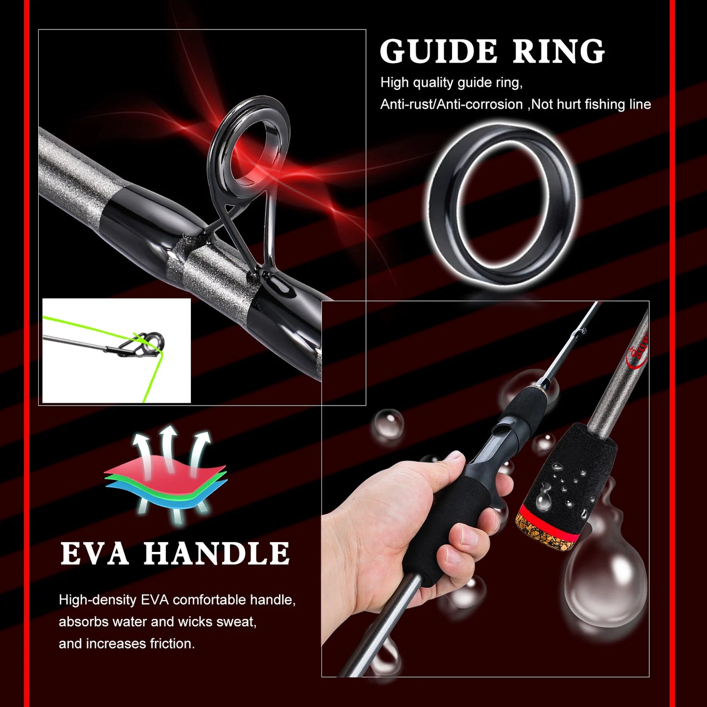 Sougayilang-Kit complet de moulinet de pêche Baitcasting, section Chlor5, rapport de vitesse 7.2:1, pêche au bar et à la carpe, le plus récent