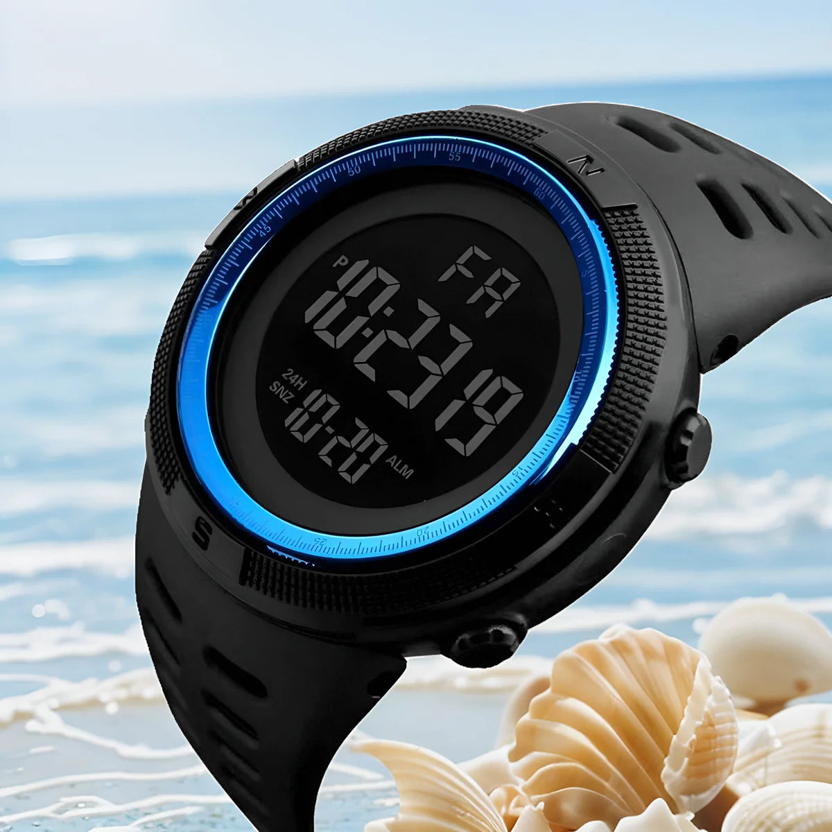 Montre Numérique Militaire Multifonction Homme — Lumineux Étudiant Sport