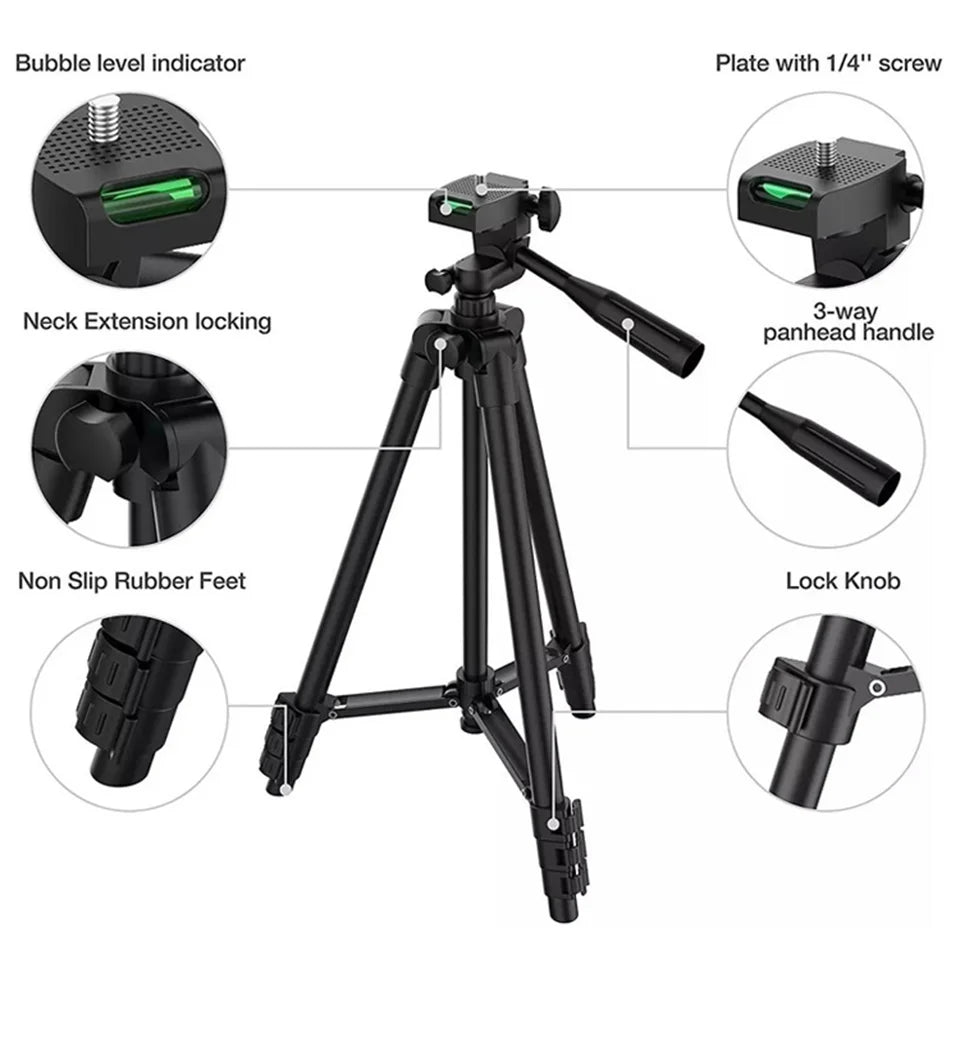 Anneau Lumineux LED Selfie 26cm avec Trépied — Éclairage Photo & Vidéo YouTube