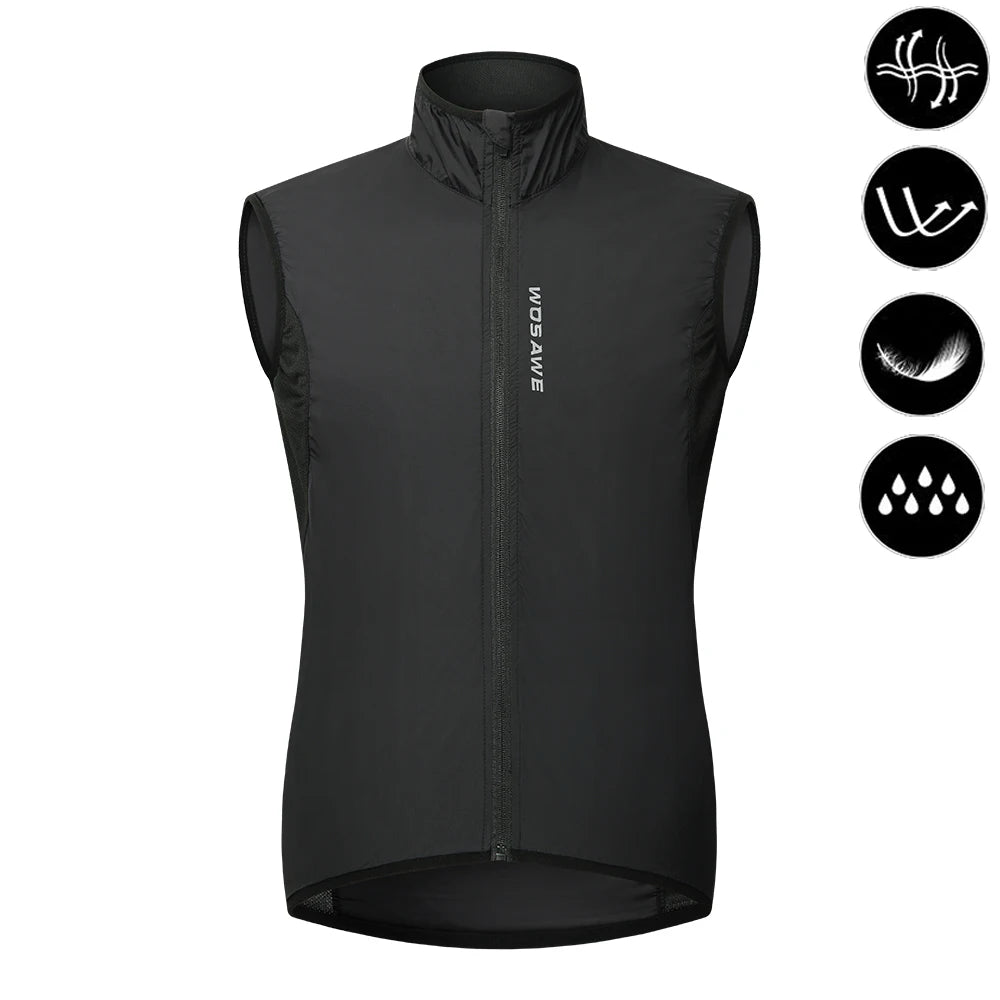 Gilets de cyclisme nuit sécurité pour hommes — sans manches, sport, VTT, vêtements vélo route