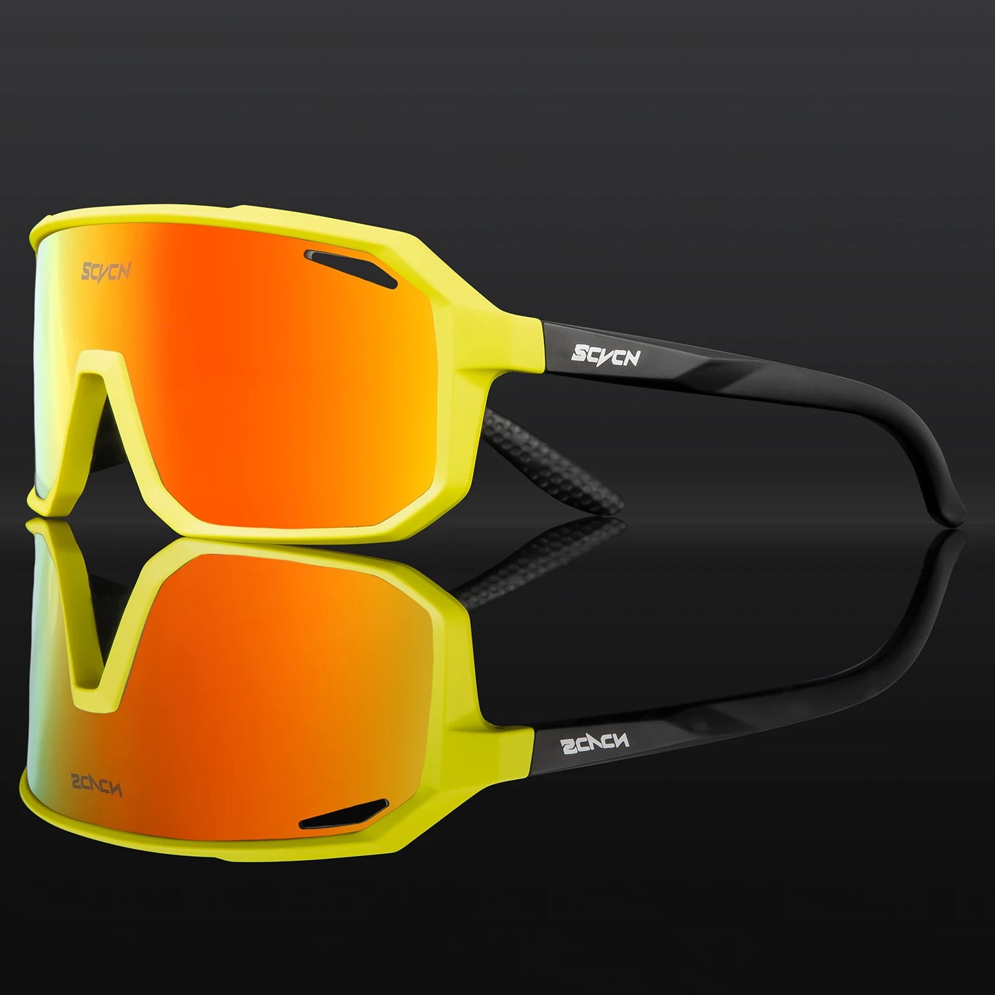 SCVCN Men's Cycling Sunglasses Women's Mountain Bike Road Bike Driving Glasses Outdoor Sports Racing Eyewear UV400 Hiking Glasses
