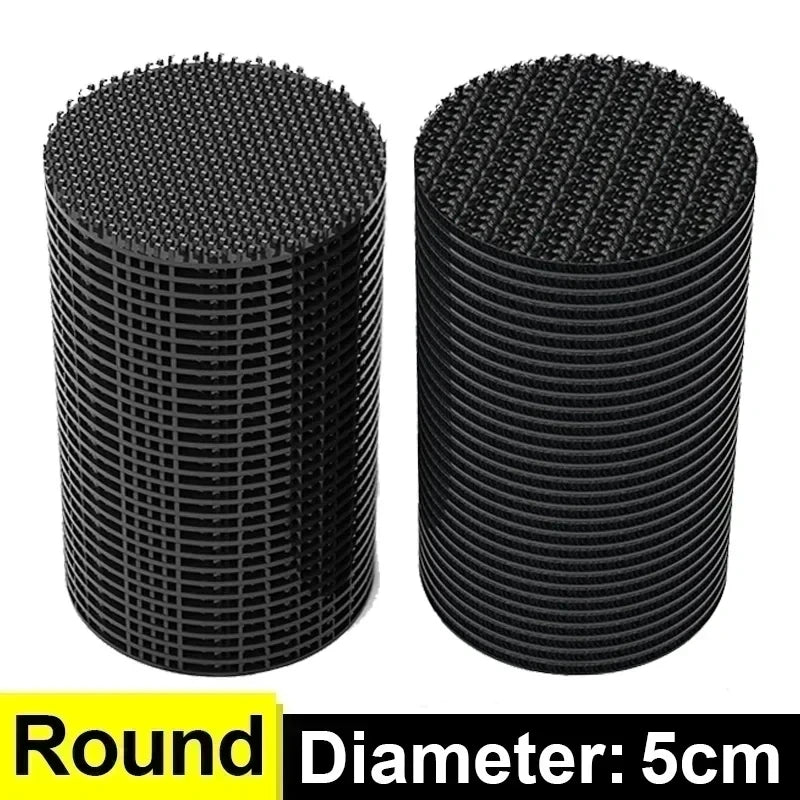 Carbon Fiber Car Mat Stickers, Double-Sided, High Adhesion, Floor Mat Patches, Home Foot Mats, Coordinating Strips, New Patches