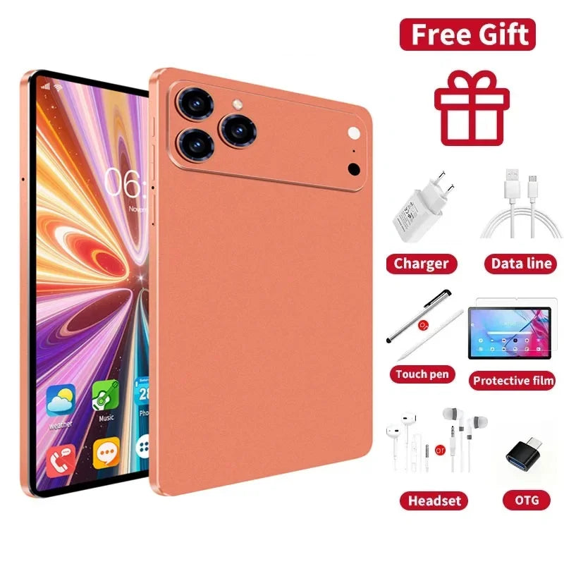 Tablet Android Pad 17 Pro Max 16 22GB 2TB ROM 10,1 pulgadas Snapdragon8gen3 10 núcleos PC tablet reconocimiento facial 20000mAh 5G Doble SIM