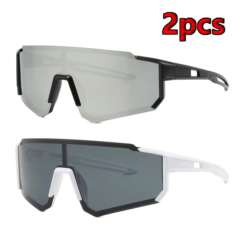 1/2 Pieces Cycling Sunglasses Women UV400 Anti-sand Eye Protector Sunglasses Outdoor Sports Anti-Radiation Protection Glasses Lens