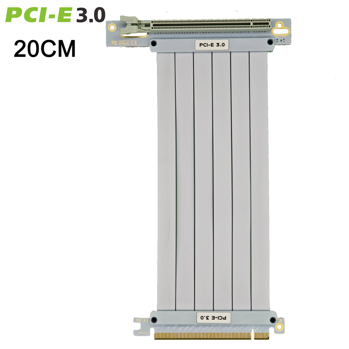 PCI Express 3.0/4.0x16 à x16 Gen 4 GPU Double carte graphique inverse câble d'extension carte Riser pour connecteur plaqué or ITX