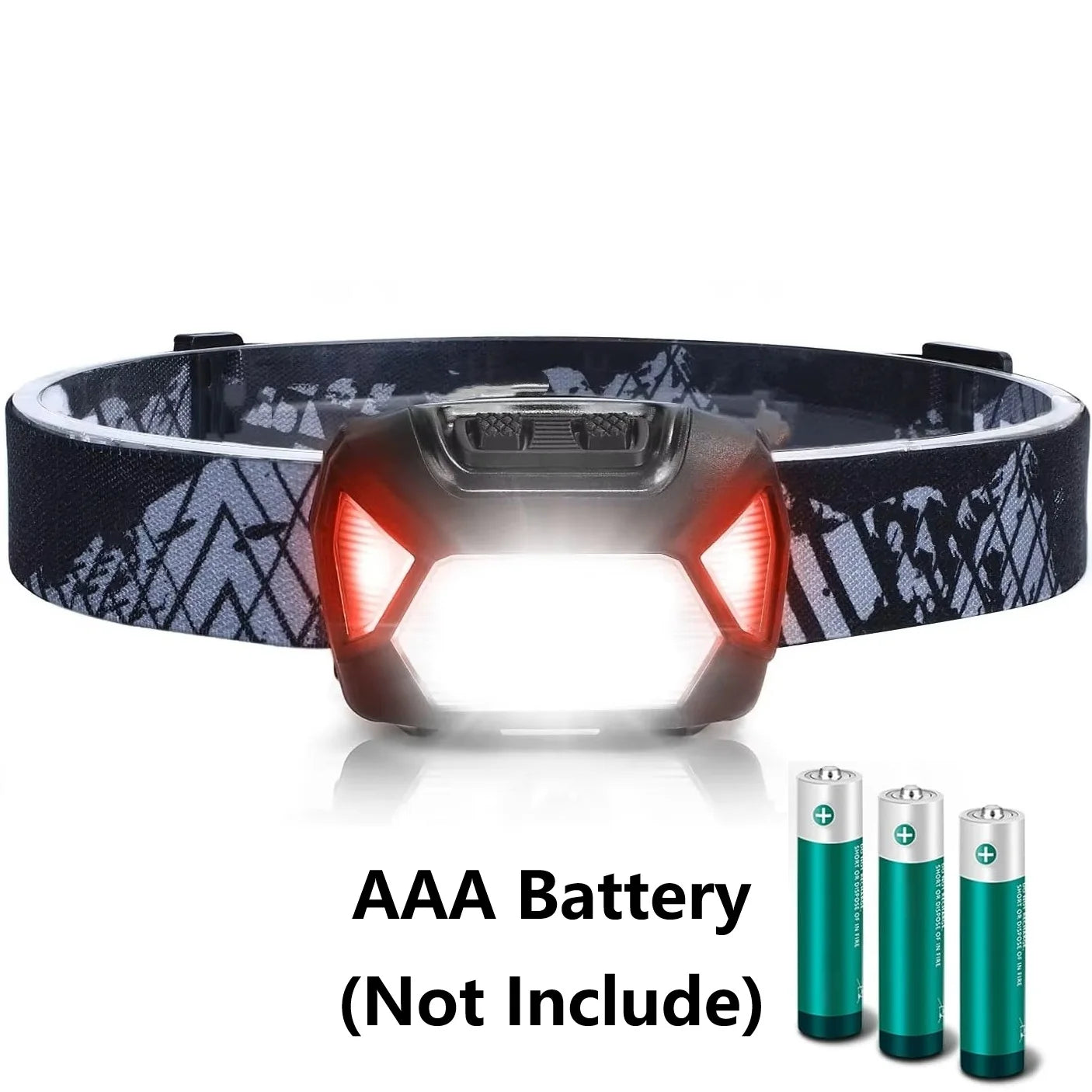 6 Modes Usb lampe frontale Rechargeable IPX4 étanche phares lampes de poche lampe frontale LED avec lumière rouge verte pour la pêche en plein air