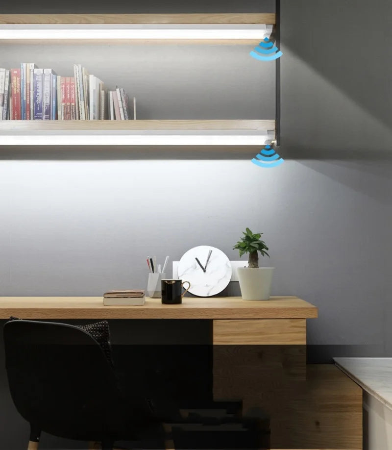 Lampe LED sans fil avec capteur de mouvement, Rechargeable par USB, veilleuse à Induction, Portable, sans fil, magnétique, pour armoire, cuisine