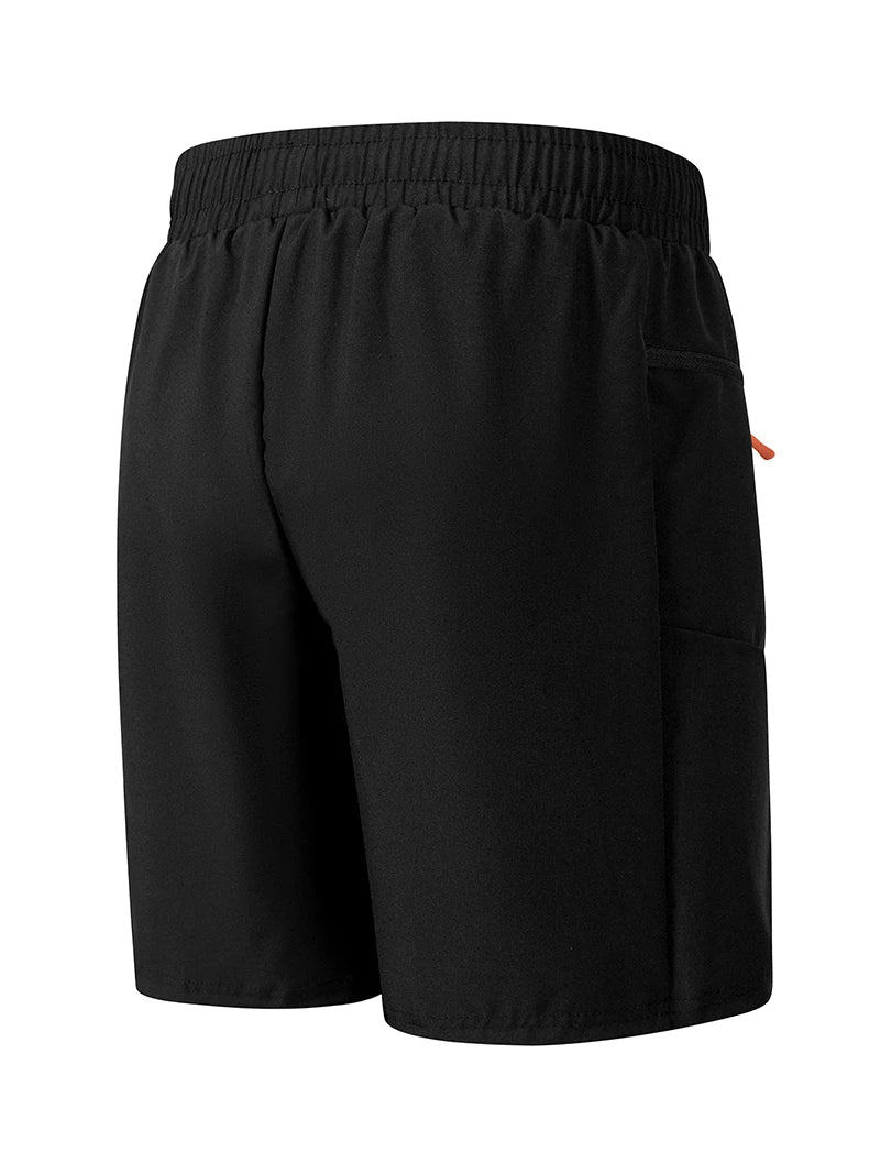 Short de plage d'été pour hommes avec poches zippées, short de planche à séchage rapide avec doublure en maille, maillot de bain, maillot de bain