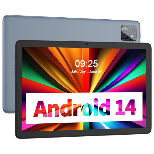 PRITOM TAB11 Android 14 Tablet, 10-inch, Octa-Core, 5G WiFi6, 128GB, 8000mAh, HD IPS Screen, Dual Camera, Bluetooth, FM, TYPE C