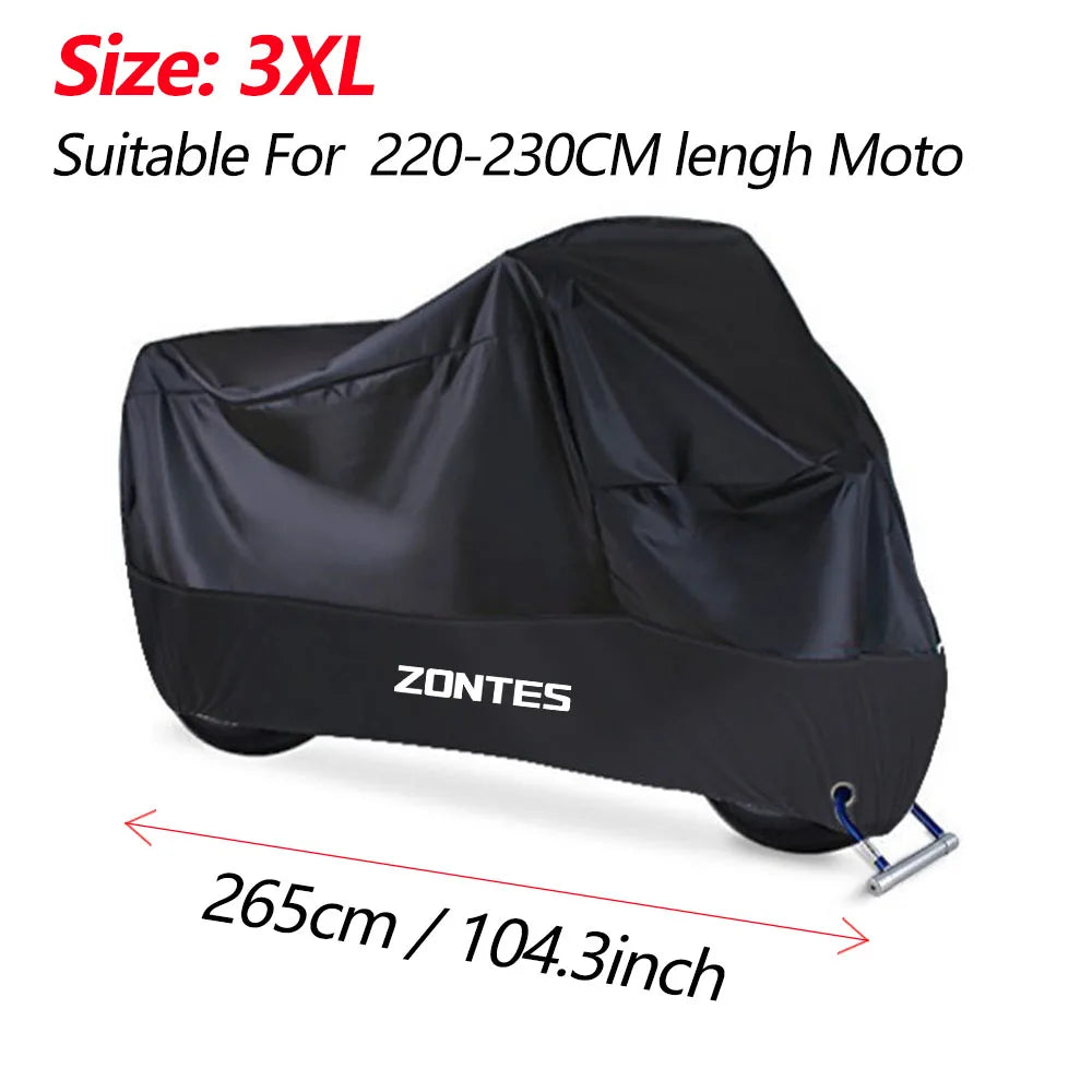 Housse de protection imperméable scooter — protection UV, pluie et poussière, compatible 150 / 250 / 350 cc, modèles D VX S T M R (v2)
