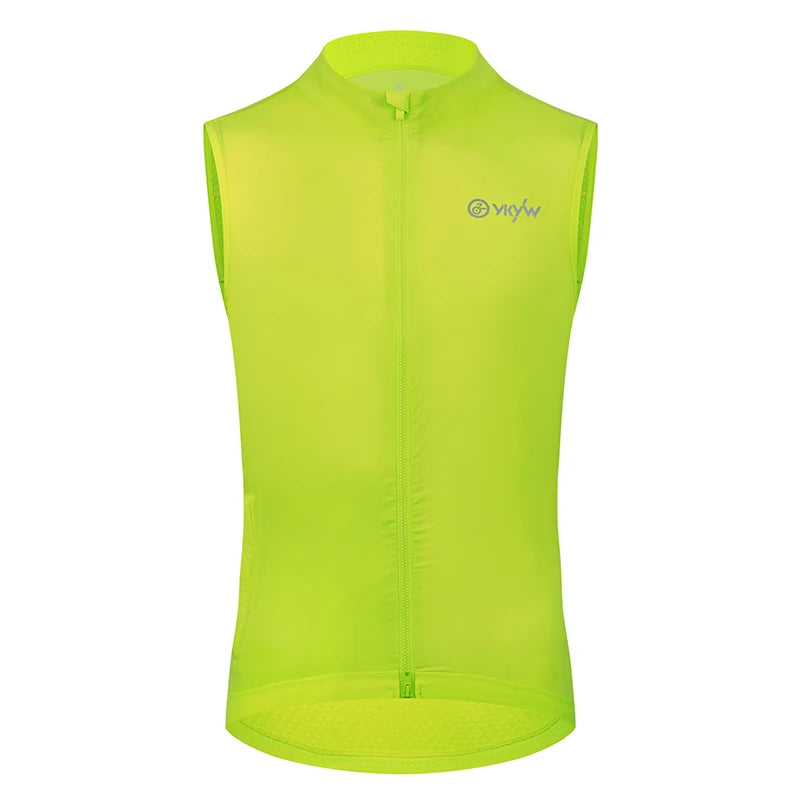 Gilet de cyclisme homme UPF50+ — imperméable, coupe-vent, route, léger, sans manches