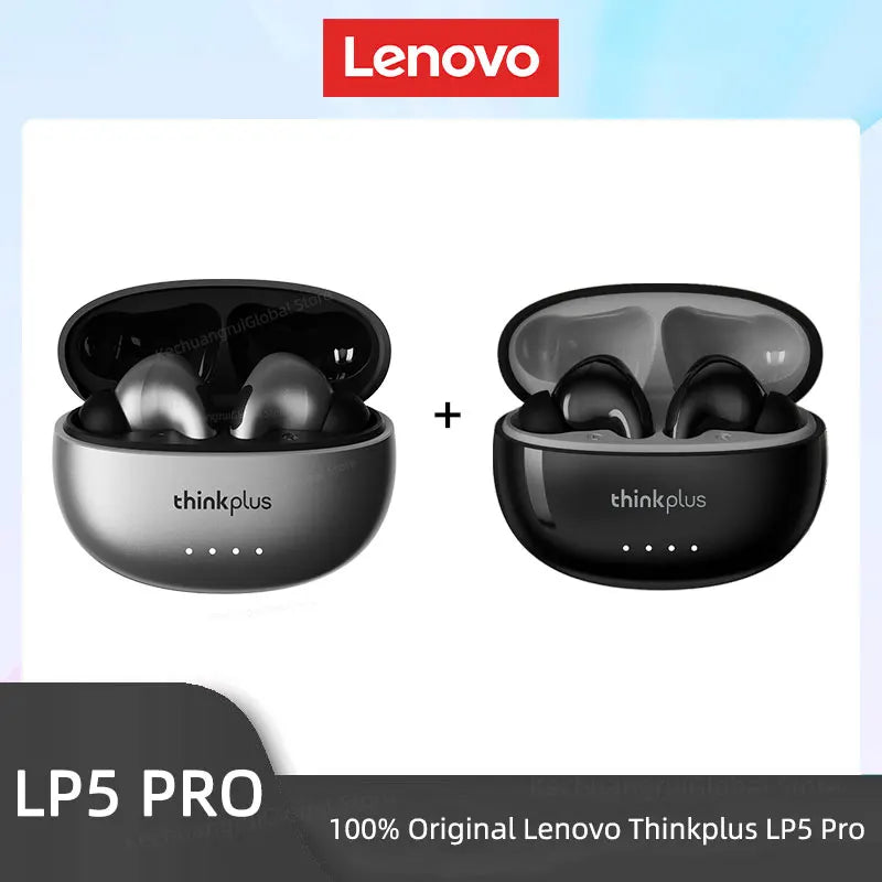 Lenovo-Auriculares inalámbricos LP5 PRO, Bluetooth 5.4, TWS, sonido HiFi, auriculares para juegos, cascos deportivos LP5Pro, batería de larga duración con micrófono 2025