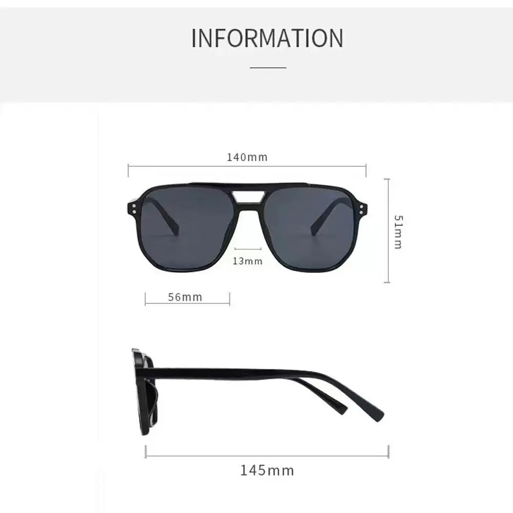Lunettes de Soleil Punk Carrées Anti-UV — Plage Voyage Rétro Unisexe