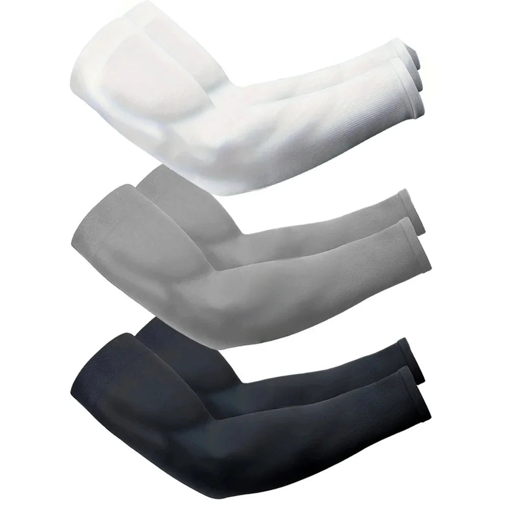 3 Pairs UV Sun Protection Arm Sleeves – Breathable Protection, Suitable for Driving, Sports, Hiking, and Outdoor Summer Activities