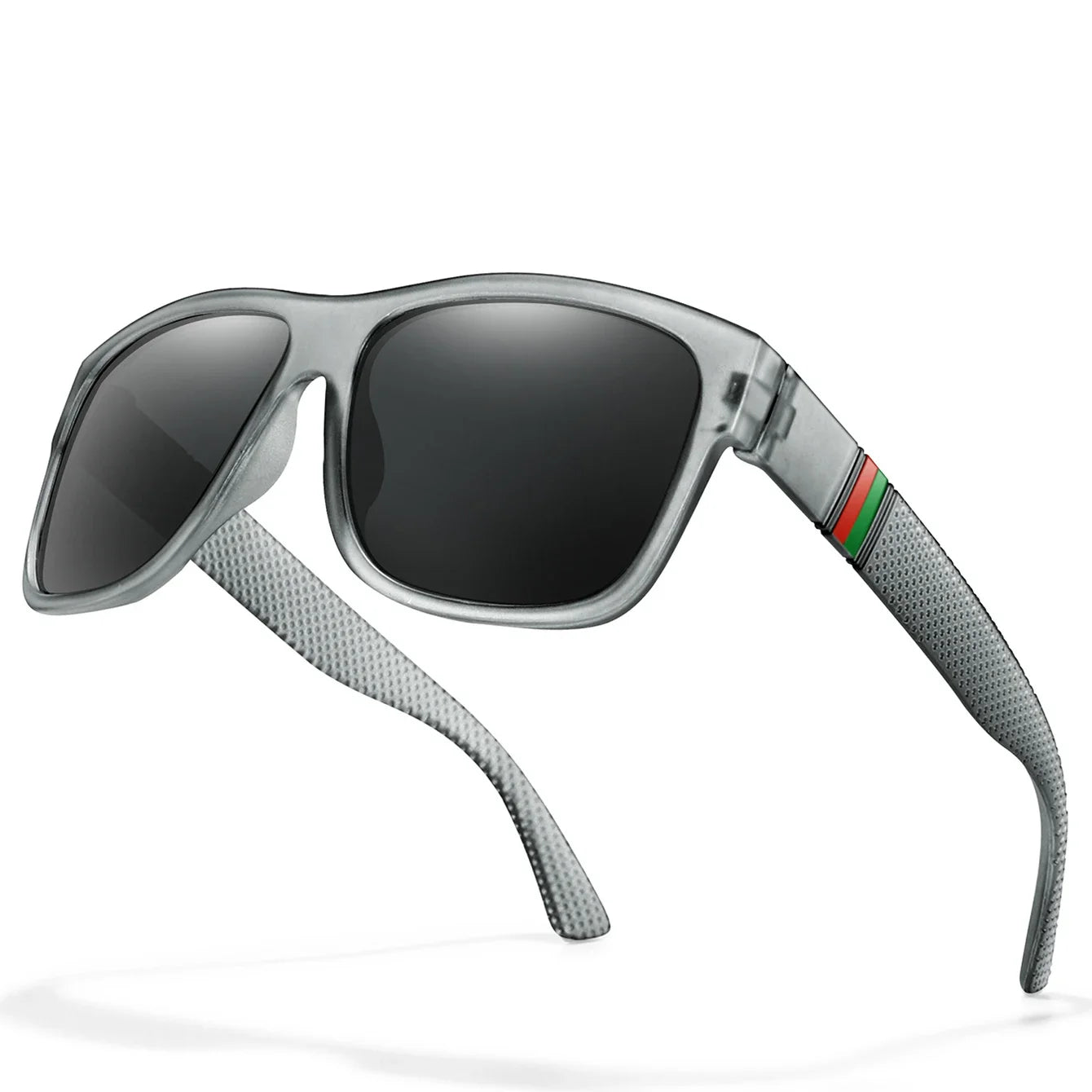 Men's Classic Square Polarized Sunglasses for Fishing, Outdoor Driving, Cycling, Running, Vintage, Large Frame, UV400