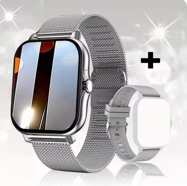 LAXASFIT 2026 Nuevo reloj inteligente con llamada Bluetooth, pantalla táctil completa, monitor de frecuencia cardíaca, reloj inteligente deportivo para hombre y mujer, regalo