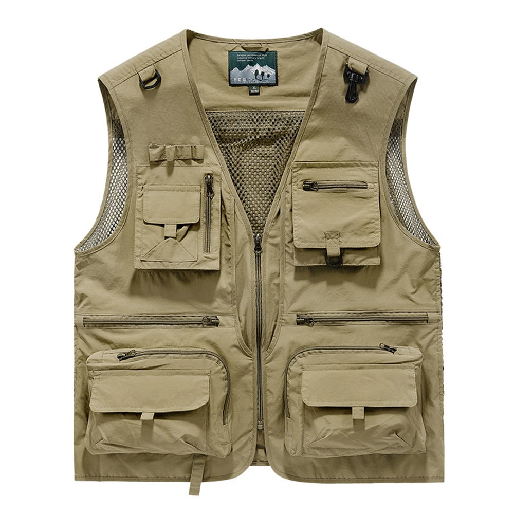 FGKKS – gilet multi-poches pour hommes, nouveau gilet de pêche respirant pour l'extérieur, design de qualité, veste de loisirs de haute technologie pour hommes