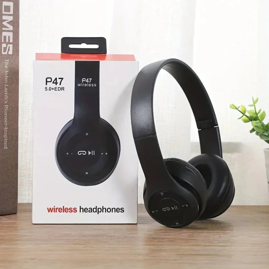 Auriculares inalámbricos Bluetooth 5.0, portátiles y plegables, multifuncionales, para conexión Bluetooth, tarjeta TF, conexión por cable