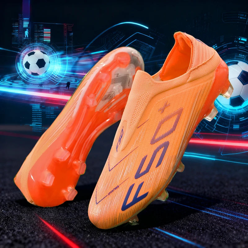 Chaussures de Football Tige Haute Crampons Longs — Futsal & Gazon Professionnel