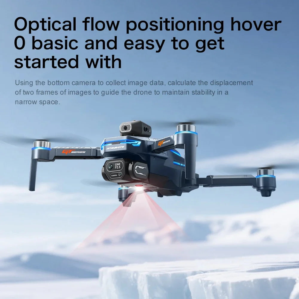 Drone GPS 8K professionnel — double caméra, moteur brushless, maintien d'altitude, quadricoptère pliable RC