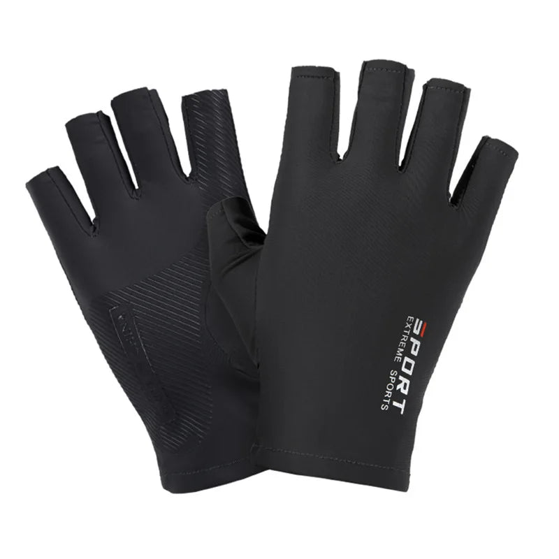 Gants de pêche pour Sport de plein air, 1 paire, écran tactile, équipement de protection fin Anti Uv, gants de course pour moto, antidérapants sur glace, respirants