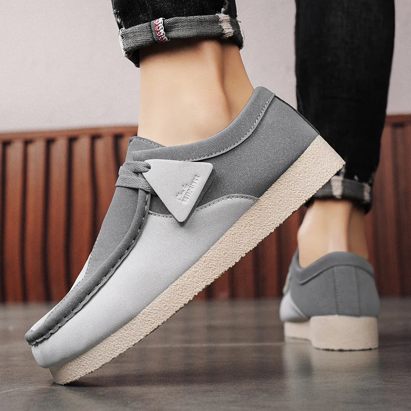 New Vintage Casual Luxury Men's Shoes Slip-On Suede Men's Sneakers Comfortable Walking Men's Boat Shoes Men's Footwear