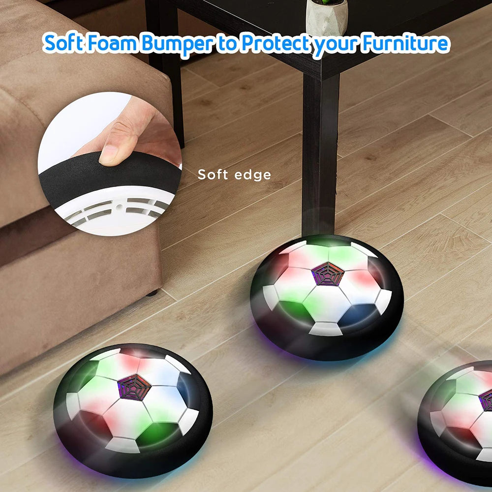 Balón de fútbol LED flotante, balón de entrenamiento de potencia aérea, juego de fútbol para interiores y exteriores, juguetes deportivos, regalos de cumpleaños para niños, fútbol
